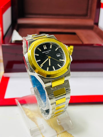 Patek Philippe Geneve To-tone with Black dial