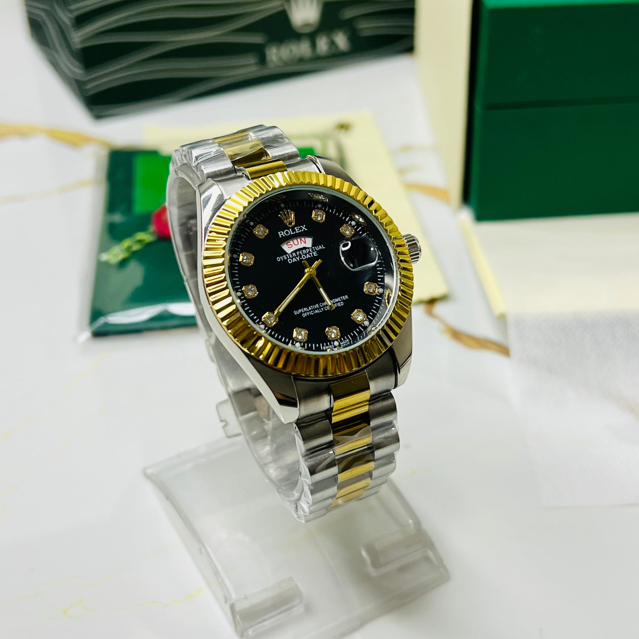 Rolex Date-Day Black DIal