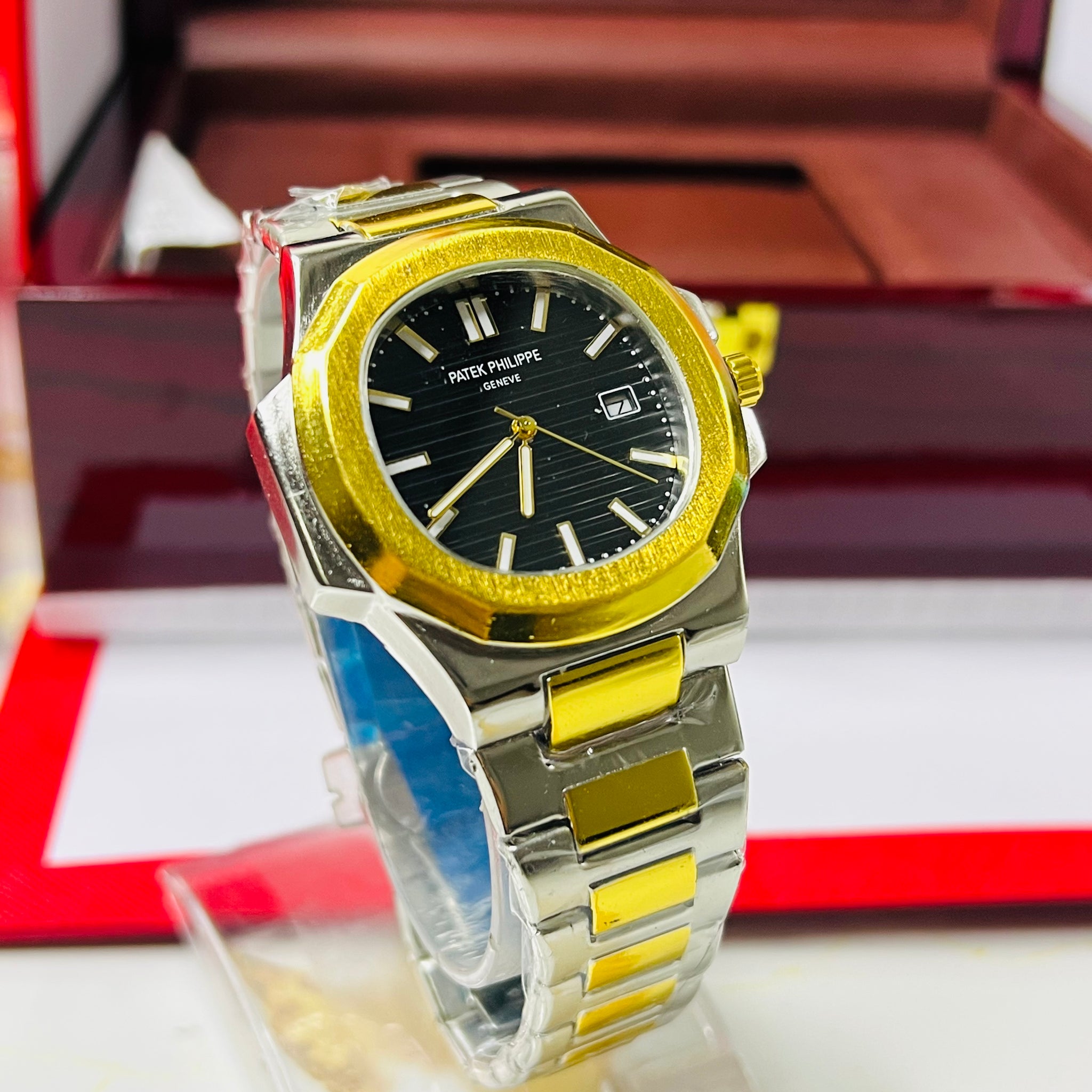Patek Philippe Geneve To-tone with Black dial
